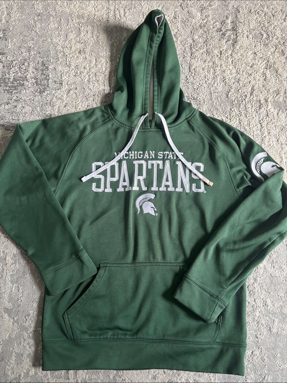 Knights Apparel Green Hoodie with White Drawstrings